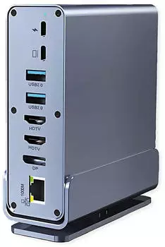 Value USB C Dockingstation 16-in-1 4K60 1xDP 2xHDMI 1xGbE SB(2xC,5xA,1xC PD) (12.99.1142)
