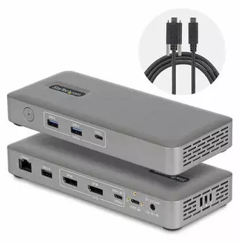 StarTech docking station - USB4 / Thunderbolt 4 / Thunderbolt 5 - 2 x DP - 1GbE 2.5GbE (208UE-USB4-DOCK)