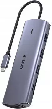 UNITEK D1113A 9-in-1 USB-C Hub Space Grey (HUB-USB3.0-C-D1113A)