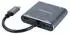 Nanocable 10.16.4305 USB-C zu 2xHDMI/USB2.0/PD Grau