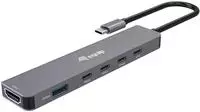 Equip Adapter Usb-c-hdmi/3xusb-c/usb-a 4k/ 60hz 0.25m Alu. (133500)