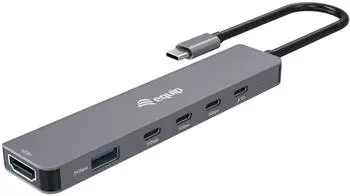 Equip USB-C->HDMI/4xUSB-C/USB-A 4K/ 60Hz Dockingstation Grau (133500)