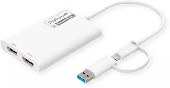 Roline Multi-DisplayLink Adapter USB Typ A+C 2X HDMI Multi-Stream 4K (12.03.3206)