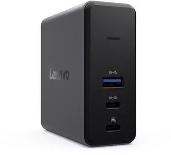 Lenovo GaN-Ladestation Tragbare Dock mit integriertem GaN-Netzteil 65W USB-A und USB-C (G0AE0065EU)