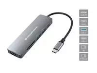 Conceptronic Dock Usb-C->Hdmi USB3.0/2.0 SD/TF 60WPD 0.12mgr