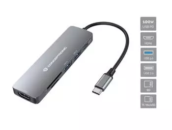Conceptronic DONN11G 6-in-1 USB-C Adapter