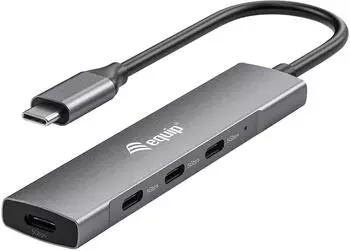 Equip USB-Hub 4-Port 3.2/C->4x3.0 5Gbps o.Netzteil gr (128963)