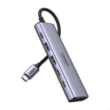 Ugreen USB-C to HDMI+2x USB-A 3.2+2x 3.2+PD Grau (35999)