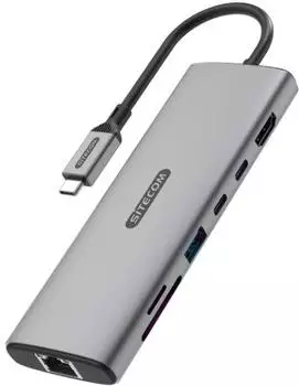 Sitecom USB-Verteiler 6 in 1 USB C Multiport Adapter mit LAN HDMI und Kartenleser (CN-5603)