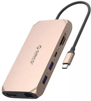 Orico XCR 12-in-1 USB-C Dockingstation: 2x USB-A 3.1 1x USB-A 2.0 USB-Adapter (H-5051)