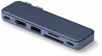 Satechi Snap Hub 6-in-2 USB-C f&uuml;r MacBook Neo, indigo (ST-HUSNB)