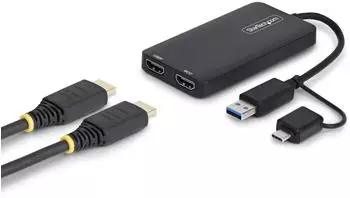 StarTech USB 3.0 Dual-Monitor-Adapter 2x HDMI (1x 4K30, 1x 1080p) (107B-USB-HDMI-2)
