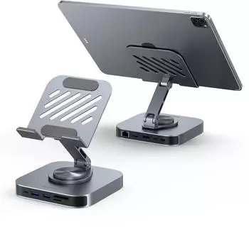 Benfei USB-C Hub mit Tablet-Ständer 9-in-1 faltbar (000494grey)