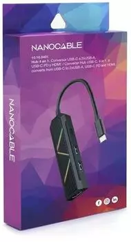 Nanocable USB-C Docking Station 3x USB-A, HDMI, RJ45, SD (10.16.0401)