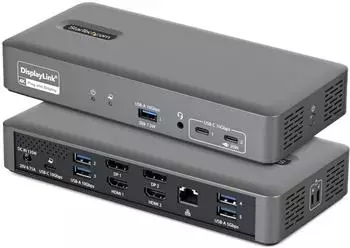 StarTech docking station - USB-C 3.2 Gen 2 - 2 x HDMI 2 x DP - 1GbE (194UE-USBC-SMARTDOCK)