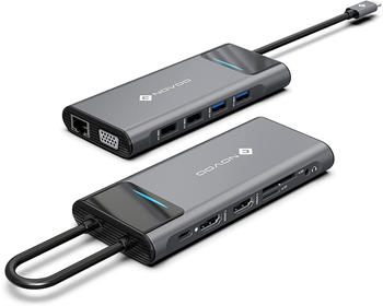 Novoo 12-in-1 Triple Display Dock (NVHUBSN12PLX-EUVC)