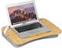 Relaxdays Laptopkissen mit Bambusablage grau