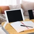 Relaxdays Laptopkissen mit Bambusablage grau