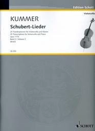 Schott Schubert-Lieder: 25 Transkriptionen für Violoncello und Klavier. Band 2. op. 117b.