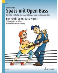 Schott Music Spass mit Open Bass: 50 leichte Stücke für Gitarre zur Einführung in das zweistimmige Spiel.