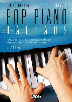 Hage Musikverlag Pop Piano Ballads 3 (mit 2 CDs)