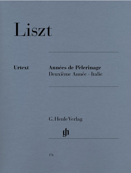 Henle Verlag Franz Liszt Années de Pèlerinage, Deuxième Année - Italie