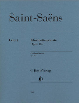 Henle Verlag Camille Saint-Saëns Klarinettensonate op. 167