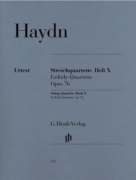 Henle Verlag Joseph Haydn Streichquartette Heft X op. 76 (Erdödy-Quartette)
