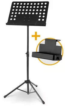 McGrey 11940 Orchesterpult Lochblech mit Notenklemmen Set inkl. Ablagebox