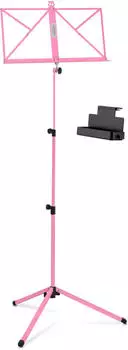 Classic Cantabile 100 Notenständer Medium Pink Set inkl. Ablagebox