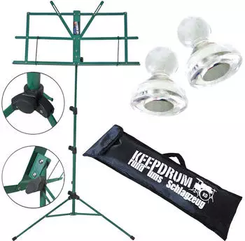 Keepdrum MUS2GR Notenständer Grün mit 10 Magnete