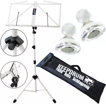 Keepdrum MUS3WH Notenständer Weiss mit 2 Magnete