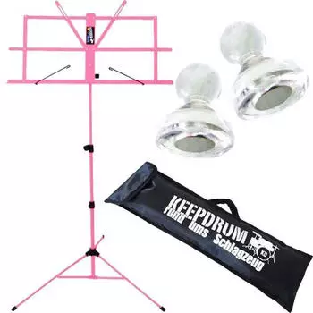Keepdrum MUS2PK Notenständer Pink mit 10 Magnete