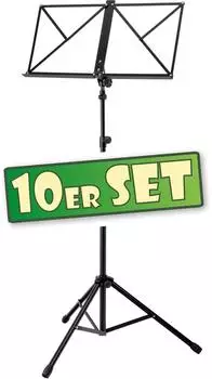 Classic Cantabile Notenständer Heavy Schwarz 10x Set