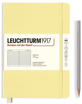 Leuchtturm1917 Medium Softcover A5 123 nummerierte Seiten liniert Smooth Colours Vanilla (365502)