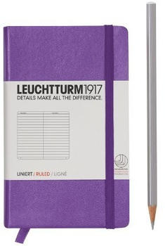 Leuchtturm1917 Notizbuch Pocket (A6) Hardcover Textileinband liniert 185 numerierte Seiten lila