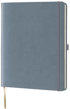 Lediberg Notizbuch Tucson ca. DIN A4 kariert silbergrau Hardcover 240 Seiten St.