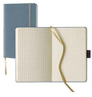 Lediberg Notizbuch Tucson ca. DIN A6 kariert silbergrau Hardcover 192 Seiten St.