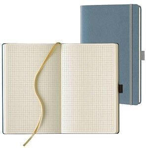 Lediberg Notizbuch 13,0 x 21,0 cm kariert silbergrau Hardcover 240 Seiten St.