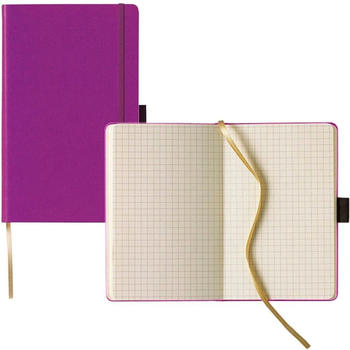 Lediberg Notizbuch ca. DIN A5 kariert lila Hardcover 240 Seiten St.