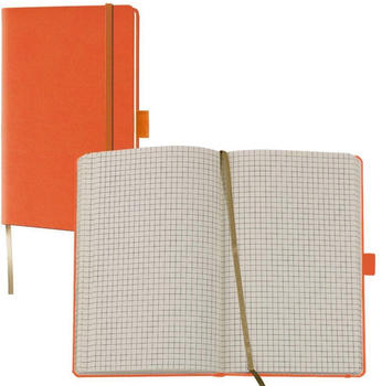 Lediberg Notizbuch Tucson ca. DIN A6 kariert orange Hardcover 192 Seiten St.