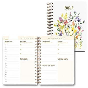 Luma Notizbuch MyJourney Tageszielbuch Wildblumen DIN A5 blanko mehrfarbig Hardcover 100 Seiten St.
