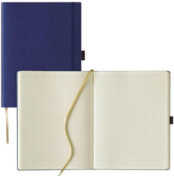 Lediberg Notizbuch Tucson ca. DIN A4 kariert mittelblau Hardcover 240 Seiten St.