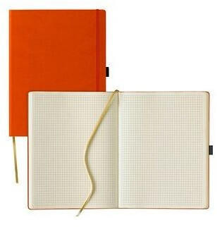 Lediberg Notizbuch Tucson ca. DIN A4 kariert orange Hardcover 240 Seiten St.
