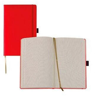 Lediberg Notizbuch Tucson ca. DIN A6 kariert hellrot Hardcover 192 Seiten St.