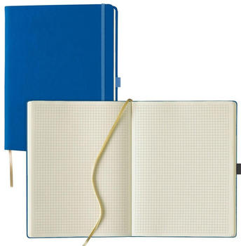 Lediberg Notizbuch Tucson ca. DIN A4 kariert blau Hardcover 240 Seiten St.