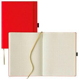 Lediberg Notizbuch ca. DIN A4 kariert hellrot Hardcover 240 Seiten St.