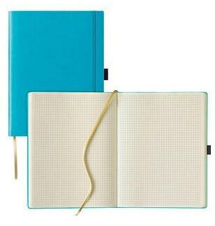 Lediberg Notizbuch Tucson ca. DIN A4 kariert türkisblau Hardcover 240 Seiten St.