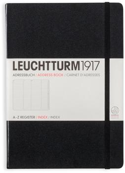 Leuchtturm1917 1917 Adressbuch mit Registern Medium Hardcover A5 schwarz