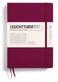 Leuchtturm1917 1917 Notizbuch Medium Hardcover A5 Port Red liniert